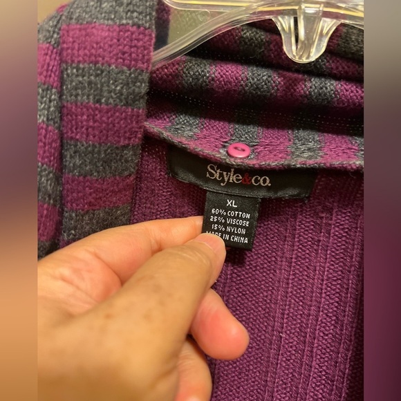 Striped sweater with its Scarf size XL - Picture 6 of 7